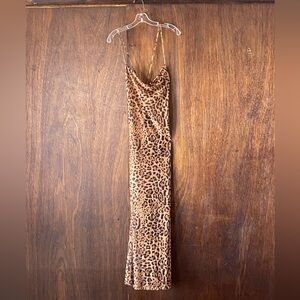 New Musera Leopard Print Sheer Maxi Dress. Size M Excellent Condition Sexy